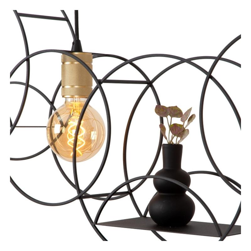 Lucide CIRCLE - Závesné svietidlo - 3xE27 - Čierne